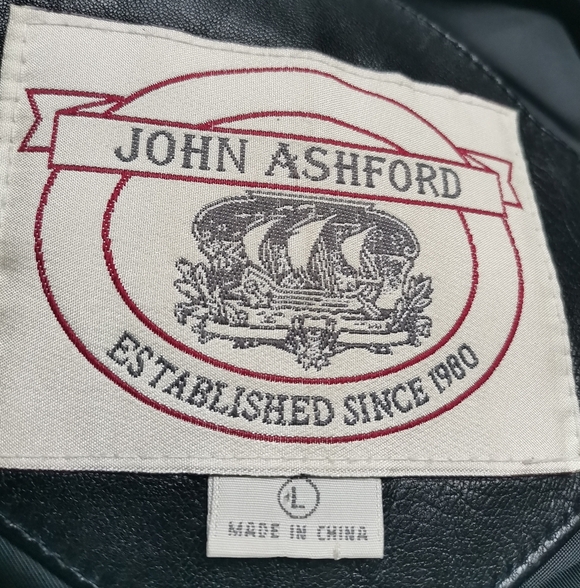 John Ashford Leather  Jacket  Black L - Picture 4 of 7